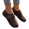 thumbnail image 4 of Willtoo Women's Retro Split-Toe Flats, Adjustable Buckle Strap Splicing Casual Loafers, Fashion Comfort Daily Walking Shoes, 4 of 6