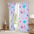 thumbnail image 3 of Manfei Dreamy Thistle Butterfly Black Out Curtains, Kawaii Blossoms Flower Curtains Pack of 2 (42x63 Each), Teens Girls Kids Female Bedroom Curtains, Window Curtains Decor, 3 of 6