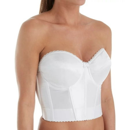 

Va Bien WHITE Vintage Strapless Low Back Longline Bra US 32DD UK 32DD