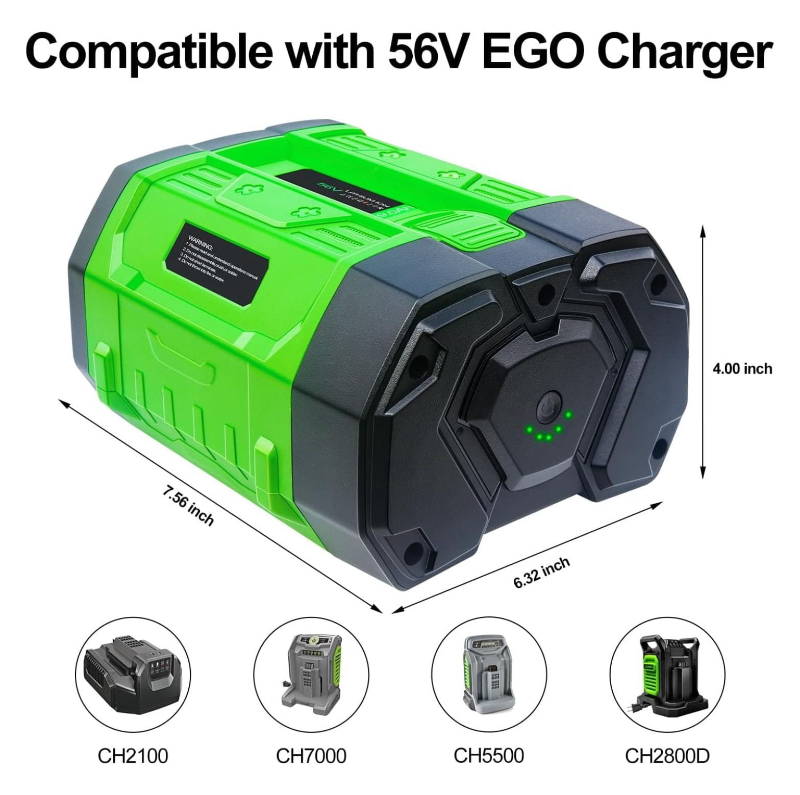 56V 9000mAh Replacement Battery for EGO BA2800T BA1400T BA4200T BA5600T Tools - 9.0Ah Lithium Ion Power