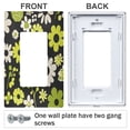 thumbnail image 3 of Yayeee Rocker Switch Wall Plate 1-Gang 4.6"x2.9" Home Decorative Outlet Cover, Green Flower Pattern, 3 of 6