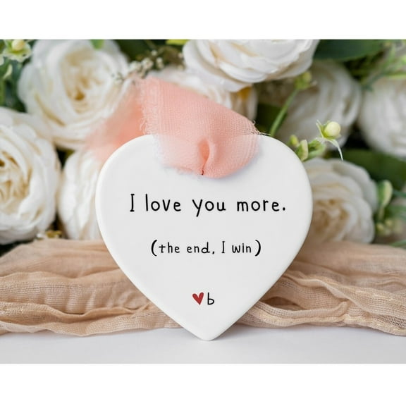 I Love You More Ornament, Christmas Gift For Her, Gift For Best Friend, Girlfriend Or Wife Gift, Holiday Keepsake