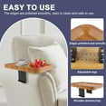thumbnail image 5 of Couch Arm Tray Wood Couch Arm Table 5.5-15cm Width Adjustable Sofa Armrest Table Tray for Eating and Drink (Acacia Wood), 5 of 10