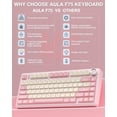 thumbnail image 5 of Restored AULA F75 75% Wireless Mechanical Keyboard, Hot Swappable Pink Creamy Keyboard, Pre-lubed Linear Switches, PBT Keycaps, 2.4GHz/Type-C/BT5.0, RGB Backlit Computer Gaming Keyboards (Refurbished), 5 of 9