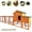 Orange, variant on Elleree Large Wooden Chicken Coop with Run and Nesting Box Poultry Cage for 6-8 Chickens,Duck & Hen House Rabbit Hutch for Farm & Backyard