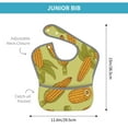 thumbnail image 4 of Bingfone Mess-Proof Baby Bib - Waterproof Bib For Baby Boy Or Girl With Food Catcher Pocket, Unisex-Corn, 4 of 8