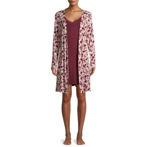 plus size nursing gown and robe set