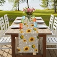 thumbnail image 4 of Table Runners 70 Inches Long Dress Scarves, Brown Yellow Sunflower Farmhouse Coffee/Dining/Kitchen Table Decor, Holiday Table Runner, Summer Botanical Farmhouse Floral 13x70 Inch, 4 of 9