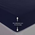 thumbnail image 4 of Unique Bargains Brushed Microfiber Fitted Sheet Bed Cover Navy Blue Queen, 4 of 5