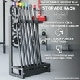 thumbnail image 3 of Synergee Weight Bar Rack – Weighted Workout Bar Holder & Storage – Holds Bars for Full Body Workout - Fitness Accessory, 3 of 6