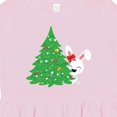thumbnail image 4 of Inktastic Christmas Bunny, White Bunny, Christmas Tree, Xmas Girls Toddler Dress, 4 of 5