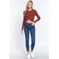 thumbnail image 2 of Crew Neck Knotted Crop Sweater, 2 of 5