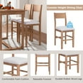 thumbnail image 6 of Harper & Bright Designs 5 Piece Counter Height Acacia Wood Table Modern Dining Set with Upholstered Chairs, Brown, 6 of 16
