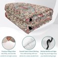 thumbnail image 4 of Full Quilt Set 78''x90'', Vintage Boho Lightweight Bedspread Coverlet Set with 2 Pillow Shams, Modern Geometric Abstract Art Breathable All Season Quilt Bedding for Bedroom/Guest Room, 4 of 9
