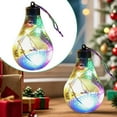 thumbnail image 2 of HCTSHG LED Christmas Ball, Transparent Fillable Hanging Ornaments, Clear Plastic DIY Light Bulb with Rope, for Christmas Tree Decoration Pendant, 2 of 8