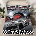 thumbnail image 2 of Erosebridal Geometric Buffalo Sheet Set Twin,Fast Car Bedding Sets Twin Size,Racing Car Decoration,Breathable,3pcs, 2 of 7