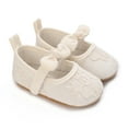 thumbnail image 2 of Yoyauz Baby Girl Mary Jane Shoes Anti Slip Rubber Sole Ballet Slippers Princess Dress Wedding Shoes Newborn Kids Shoes Toddler Shoes（0-12 Month）, 2 of 5
