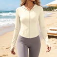 thumbnail image 6 of Drovellove Women's Long Sleeve Zipper Hoodie with Pockets – Slim Fit Cropped Athletic Jacket, UPF 50+ Sun Protection, Breathable Moisture-Wicking Top for Yoga, Running, Hiking & Outdoor Training, 6 of 8
