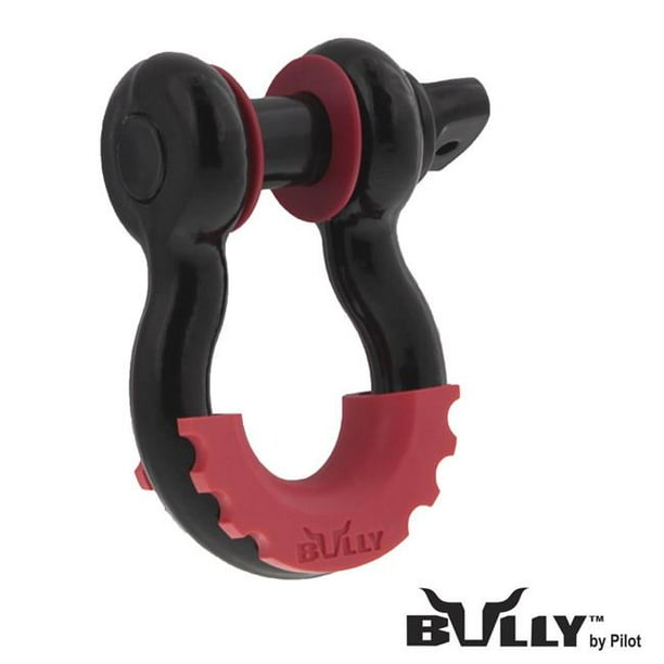 DRing with Red Isolator Tow Hook Black