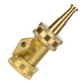 thumbnail image 2 of Gustave High Pressure Hose Nozzle Garden Brass Jet Nozzle Heavy Duty 3/4" GHT Water Hose Sprayer Sweeper Connector with Hose Shut Off Valve, 2 Pack, 2 of 8