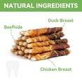 thumbnail image 4 of MON2SUN Chicken & Duck Wrapped Rawhide Sticks Small Dog Treats, 21.16 (40 Count), 4 of 9