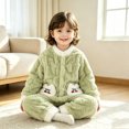 thumbnail image 6 of Maqroz Cute Girls Boys Fuzzy Fleece Snowsuit Winter Warm Romper Long Sleeve Hooded Onesie Outerwear Daily Wear Toddler Clothes with Animal Pockets, 6 of 8