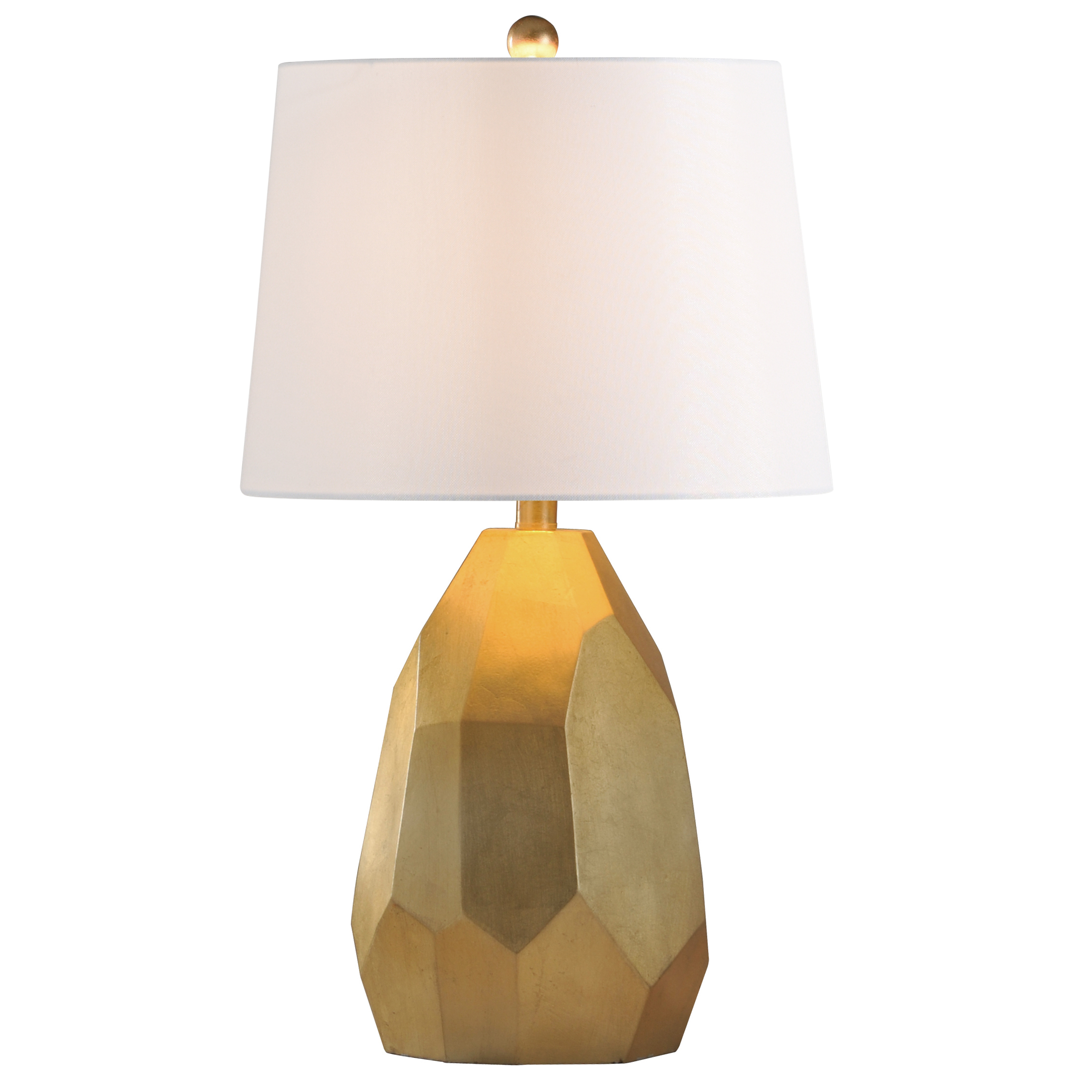 Painted Gold Table Lamp - Gold, Distressed Silver, Faux Cracks - Geneva ...