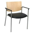thumbnail image 4 of KFI Studios Evolve Big & Tall Dining Chair with Arms, Chocolate Wood Back, Black Seat, 4 of 6
