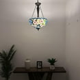 thumbnail image 2 of Tiffany Pendant Lights Ceiling Lights Pink Blue Stained Glass Hummingbird Flowers LED Bulbs Included for Dining Room Living Room Bedroom 16"W*16"D*60"H, 2 of 8