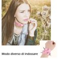 thumbnail image 2 of Minnieouse Gargantilla de corazón Halloween clavícula Punk collares dulce regalo collar colorido Curb diseño Simple gargantillas de cuero Ropa, zapatos y accesorios Miscelánea Rosa Minnieouse PS11271-08, 2 of 6