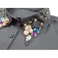 thumbnail image 5 of LoudSung False Collar Detachable Half Shirt Blouse Elegant Fake Collar Crystal Dickey Decorative Design for Women Girls, 5 of 9