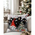 thumbnail image 3 of Christmas Decorative Throw Pillow Covers 20x20 Inch Set of 2 Red Gnome Pillow Cases for Couch, Black Christmas Balls Tree Cushion Case for Living Room Bedroom Bed Car Chair, 3 of 8