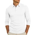 thumbnail image 3 of Vetsdori Long Sleeve Shirts for Men Button up Sweatshirt Pullover Casual Winter Stylish Plain Mens Tshirts Collar, 3 of 9