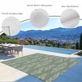 thumbnail image 3 of Dark Green Botanical Outdoor Rug for Patio/Deck/Porch, Non-Slip Large Area Rug 6 x 9 Ft, Pastoral Elegant Spring Floral Indoor Outdoor Rugs Washable Area Rugs, Reversible Camping Rug Carpet Runner, 3 of 8