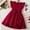 Red, variant on Spazoro Kids Girls Dresses, New Style Solid Color Short Sleeve Round Neck Princess Dress for Child Girls Blue Size 3 T