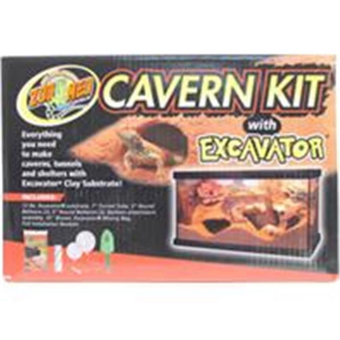 Zoo Med Cavern Kit with Excavator® Clay Burrowing Substrate