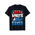 thumbnail image 1 of [100% Cotton]4th Of July Red White & Baked Men'S Spring & Summer Short Sleeve Shirt, Soft Crew Neck, All Season Comfort, Holiday Gift Idea Graphic Tees, 1 of 6