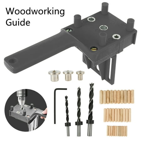 

HOTBEST Jig Kit Drill Guide Wood Dowel Puncher Locator Carpentry Tool Straight Hole Opener For Woodworking Wooden Table