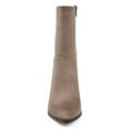 thumbnail image 6 of Journee Womens Sharlie Inside Zip Stacked Heel Booties, 6 of 8