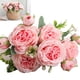 thumbnail image 5 of 3 racimos 5 s rosas persas artificiales boda atado a mano ramo de flores rosas sala de estar decoración del hogar, 5 of 8