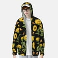 thumbnail image 4 of Kll Bees And Sunflowers Print Men'S Women’s Upf 50+ Sun Protection Outdoor Hoodie Jacket Long Sleeve Fishing Hiking Performance Shirt- Xx-Large, 4 of 8