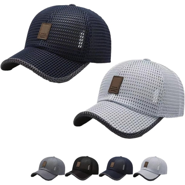 Optimumeny Gorra de béisbol informal de verano al aire libre, sombrero de malla transpirable, sombrero de camionero, gorra de béisbol