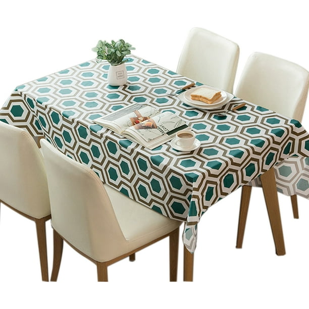 Waterproof Vinyl Tablecloths, Heavy Duty Oil Proof Spill Proof Plastic