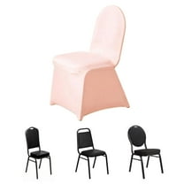Efavormart 40 PCS Blush / Rose Gold Premium Spandex Stretch Fitted Banquet Chair Cover With Foot Pockets - 160GSM