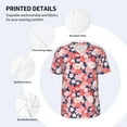 thumbnail image 4 of Daiia Japanese Cherry Blossoms Mens Baseball Jersey Button Down Shirts Short Sleeve Sports Uniforms-Medium, 4 of 9