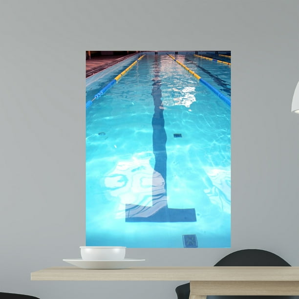 Clear Blue Swimming Pool Wall Mural Decal Sticker, Wallmonkeys Peel