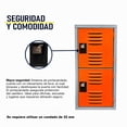 thumbnail image 2 of Locker Casillero Multiusos Alvek 2 Puertas con Ventilación Color Naranja — Sistema para Candado, 2 of 6