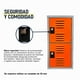 thumbnail image 2 of Locker Casillero Multiusos Alvek 2 Puertas con Ventilación Color Naranja — Sistema para Candado, 2 of 6