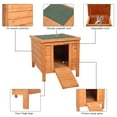 thumbnail image 5 of ZephyPaws Cat House Outside,Weatherproof Wooden Bunny Rabbit Cat Hutch Outdoor Pet Cage Shelter Feral Cat House,Small Pet House and Habitats,Natural Wood, 5 of 9