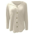 thumbnail image 4 of HUAXUN-Fall Winter Button Down Cardigan, Casual Comfortable Commute Solid Color Top, Loose Fit Knit Sweater Cardigan for Women(WH1,XXL), 4 of 5